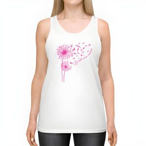 Dandelion Breast Cancer Awareness Pink Ribbon Support Gift Tank Top 2