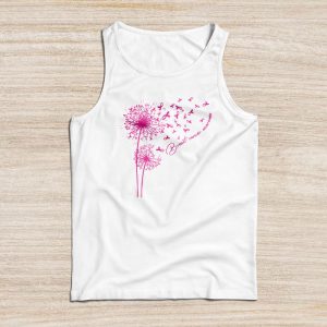 Dandelion Breast Cancer Awareness Pink Ribbon Support Gift Tank Top