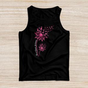 Dandelion Breast Cancer Awareness Pink Ribbon Support Gift Tank Top