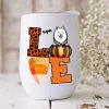 Dog Love Fall Halloween Wine Tumbler Gift For Friendly