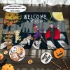 English Bulldog Family Halloween Personalized Doormat Welcome Mat