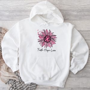 Faith Hope Love Pink Ribbon Breast Cancer Awareness Hoodie