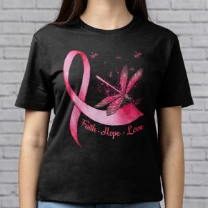 Faith Hope Love Pink Ribbon Breast Cancer Awareness T Shirt 3 2