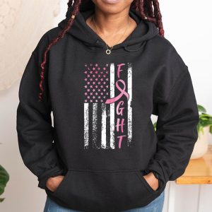 Fight Breast Survivor American Flag Breast Cancer Awareness Hoodie 1 4