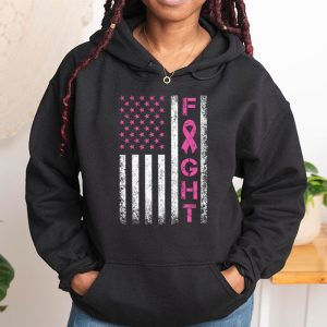 Fight Breast Survivor American Flag Breast Cancer Awareness Hoodie 1 5