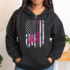 Fight Breast Survivor American Flag Breast Cancer Awareness Hoodie 1 6