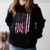 Fight Breast Survivor American Flag Breast Cancer Awareness Hoodie