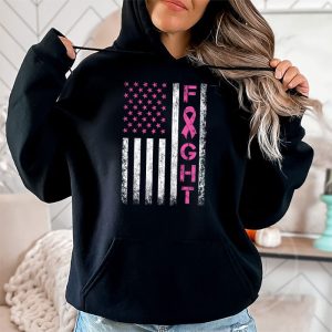 Fight Breast Survivor American Flag Breast Cancer Awareness Hoodie 2 5