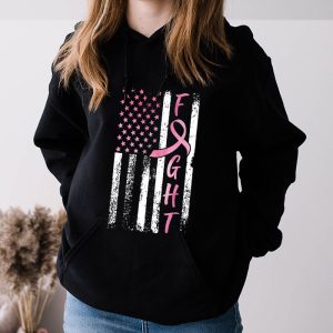 Fight Breast Survivor American Flag Breast Cancer Awareness Hoodie