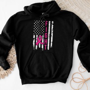 Fight Breast Survivor American Flag Breast Cancer Awareness Hoodie 4 2