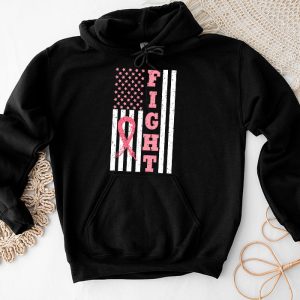 Fight Breast Survivor American Flag Breast Cancer Awareness Hoodie 4 3