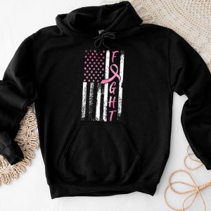 Fight Breast Survivor American Flag Breast Cancer Awareness Hoodie 4