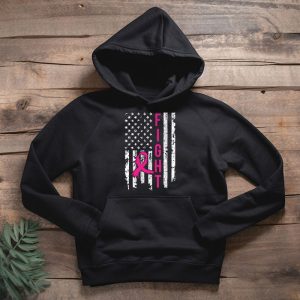 Fight Breast Survivor American Flag Breast Cancer Awareness Hoodie 5 2