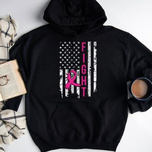 Fight Breast Survivor American Flag Breast Cancer Awareness Hoodie 6 2