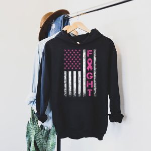 Fight Breast Survivor American Flag Breast Cancer Awareness Hoodie 8 1