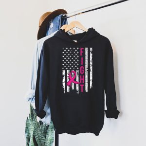 Fight Breast Survivor American Flag Breast Cancer Awareness Hoodie 8 2