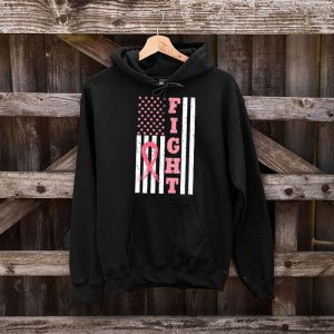 Fight Breast Survivor American Flag Breast Cancer Awareness Hoodie 9 3