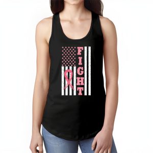 Fight Breast Survivor American Flag Breast Cancer Awareness Tank Top 1 3