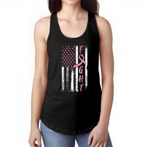 Fight Breast Survivor American Flag Breast Cancer Awareness Tank Top 1