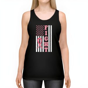Fight Breast Survivor American Flag Breast Cancer Awareness Tank Top 2 3