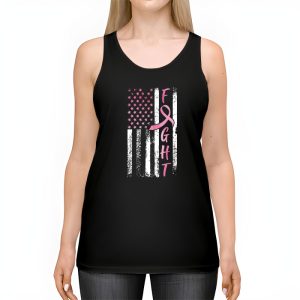 Fight Breast Survivor American Flag Breast Cancer Awareness Tank Top 2