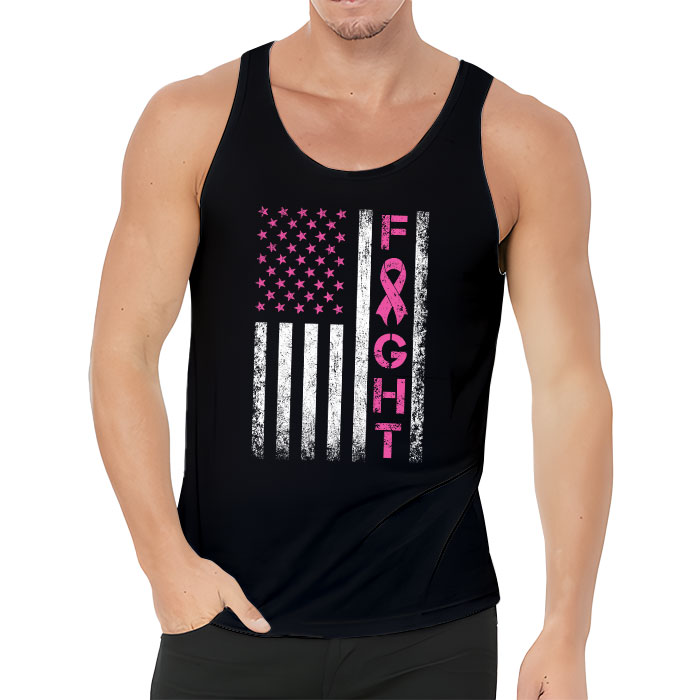 Fight Breast Survivor American Flag Breast Cancer Awareness Tank Top 3 1