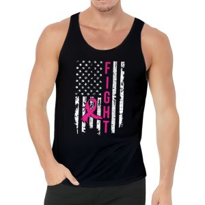 Fight Breast Survivor American Flag Breast Cancer Awareness Tank Top 3 2