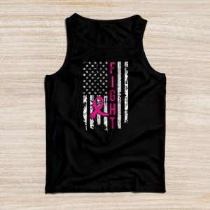 Breast Cancer Awareness Fight Breast Survivor American Flag Tank Top 3