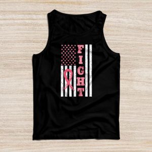 Breast Cancer Awareness Fight Breast Survivor American Flag Tank Top 4