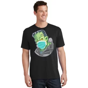 Frankenstein Pandemic Virus Mask Unisex T Shirt For Adult Kids 1
