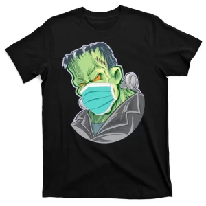 Frankenstein Pandemic Virus Mask Unisex T-Shirt For Adult Kids