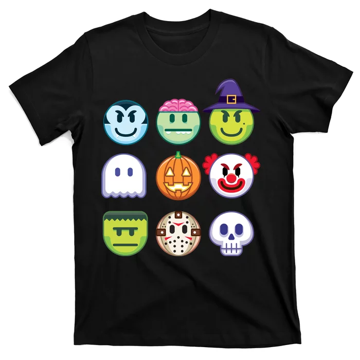 Funny Halloween Emoji's Unisex T-Shirt For Adult Kids