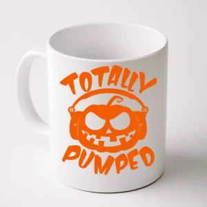 Funny Halloween Totally Pumped Headphones Pumpkin Coffee Mug