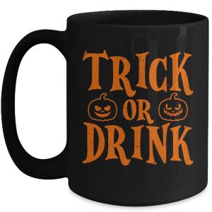 Funny Trick Or Drink Lover Halloween Drink Ceramic Mug 2