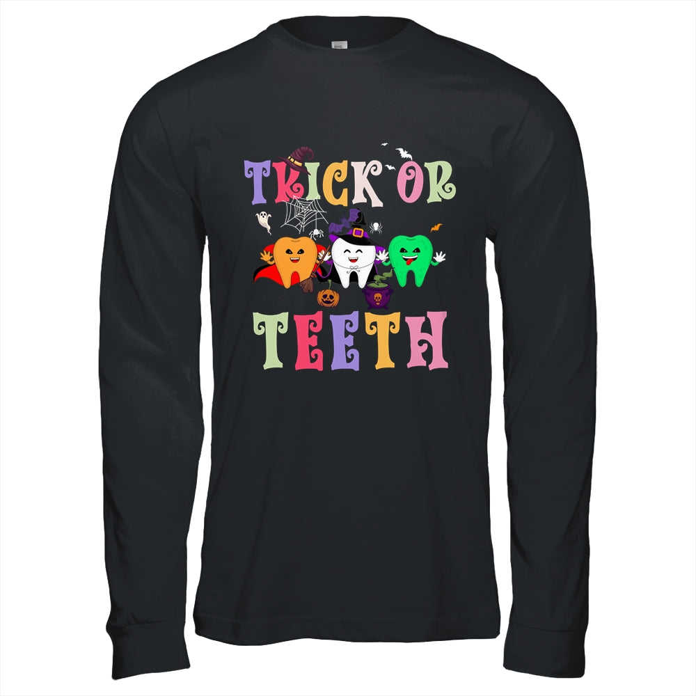 Funny-Trick-Or-Teeth-Dental-Halloween-Dentist-Unisex-T-Shirt-For-Adult-Kids-1 Funny Trick Or Teeth Dental Halloween Dentist Unisex T Shirt For Adult Kids 1