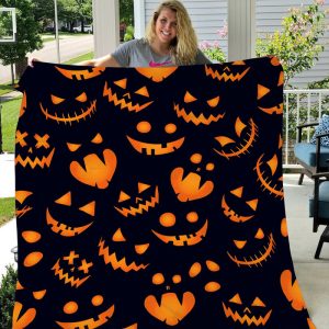 Ghost Halloween Gift Fleece Blanket