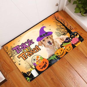 Golden Retriever Halloween Dog Doormat Welcome Mat