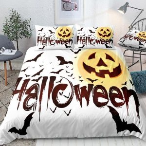 Halloween Bats Jack-o-Lantern Bedding Set Bedroom Decor