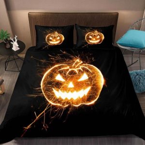 Halloween D Pumpkin Lantern Bedding Set Bedroom Decor