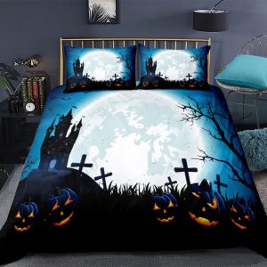 Halloween Dark Castle Bedding Set Bedroom Decor