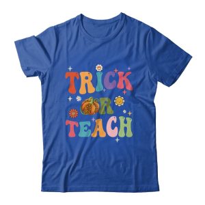 Halloween Groovy Trick Or Teach Funny Teacher Custome Unisex T Shirt For Adult Kids 1