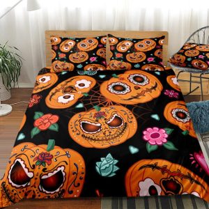 Halloween Jack O Lantern Bedding Set Bedroom Decor