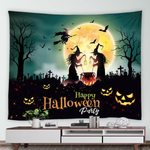 Halloween Party Backdrop Garden Tapestry