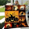 Halloween Pumpkin Fleece Blanket