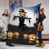 Halloween Pumpkin Gift Personalized Custom Name Date Fleece Blanket