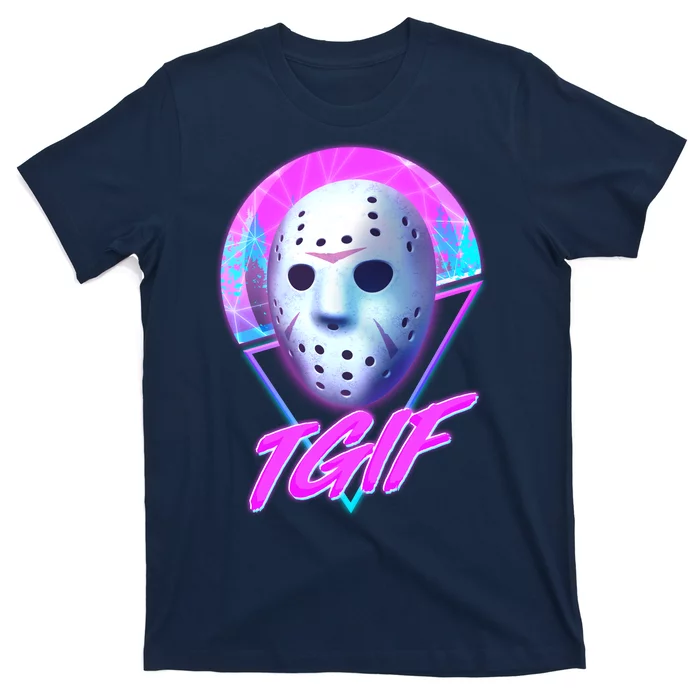 Halloween Retro 80's TGIF Jason Mask Unisex T-Shirt For Adult Kids