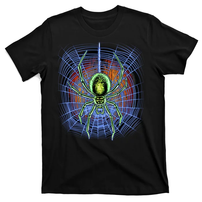 Halloween Spiderweb Creepy Spider Unisex T-Shirt For Adult Kids