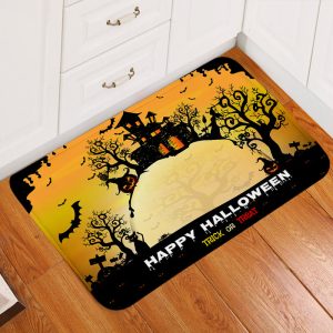 Happy Halloween Castle Doormat Welcome Mat