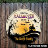 Happy Halloween Custom Round Wood Sign