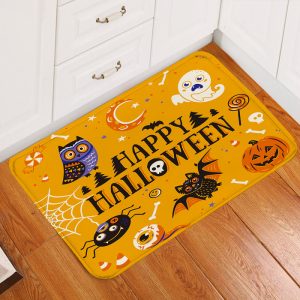 Happy Halloween Yellow Doormat Welcome Mat